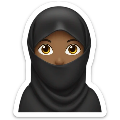 niqabi woman sticker