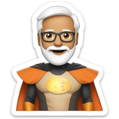 Narendra Modi in super hero dress sticker