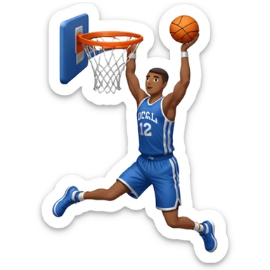 a single arm dunking a basketball into a hoop sticker