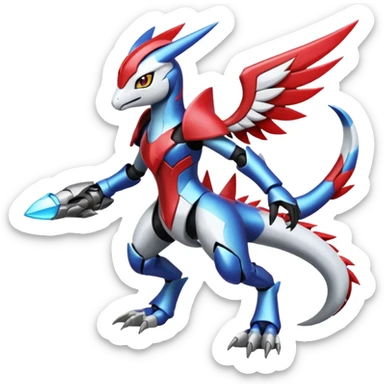 Meloetta-Latias-Wargreymon-Protogen-Pokémon-Digimon-Fakémon-fusion-hybrid-creature sticker
