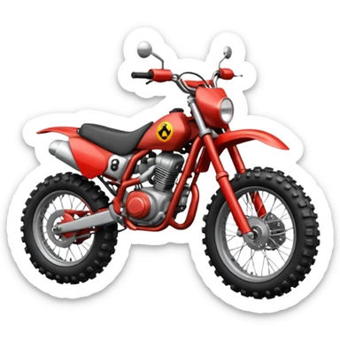 Red dirt bike sticker
