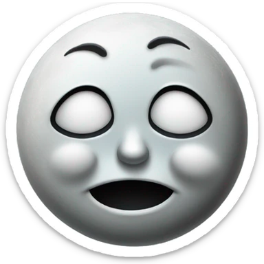 Crying moon face smiling sticker