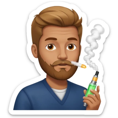 Man vaping sticker