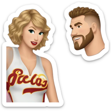 taylor swift and travis kelce sticker