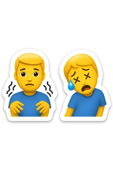 tremori o debolezza improvvisa emoji stile iphone sticker