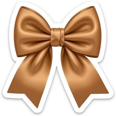 Light brown bow  sticker