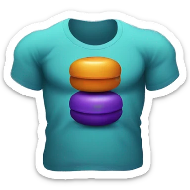 T shirt with the image of a gym weight on it sticker