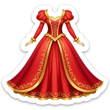 Fairy Tale Costume including red and other colors sticker