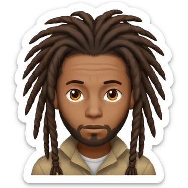 A black guy with dreads trying to keep a straight face  sticker