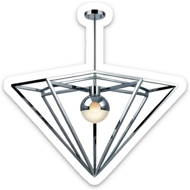 oversized geometric modern chandelier sticker