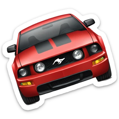 full red 2005 Ford Mustang GT  sticker