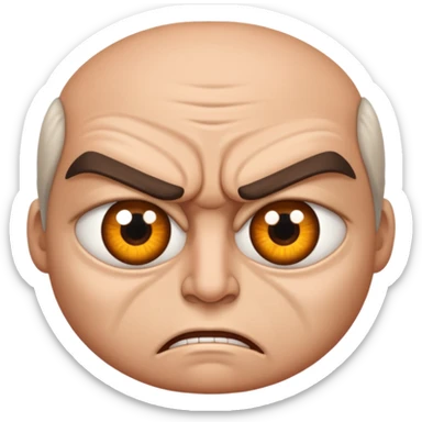 Angry Only single eye no face sticker