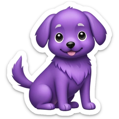 Purple dog ￼ sticker