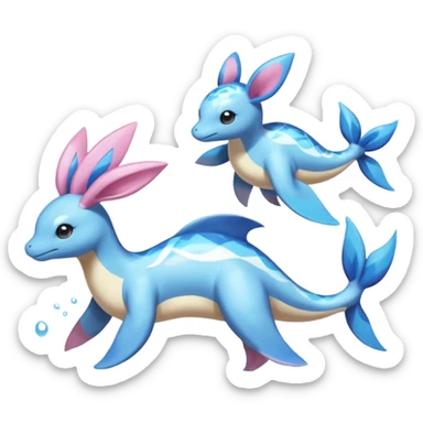 Lapras-Primarina-Meloetta-Sylveon-Dialga-Suicune-fusion sticker