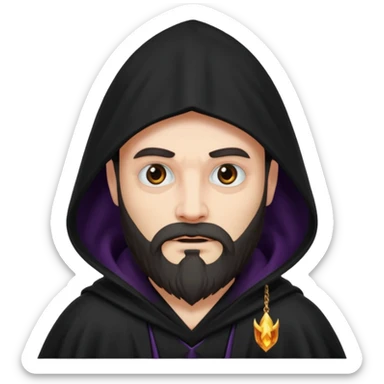 evil sorcerer with a beard sticker