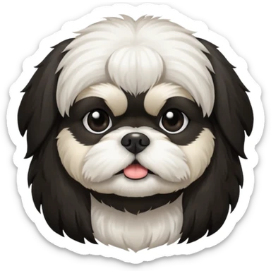 Black and white shih tzu

 sticker