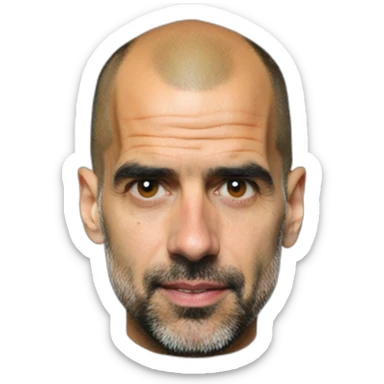 pep guardiola head sticker
