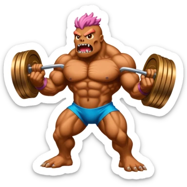 A monster that could destroy 1000 universe in 1 second and very buff full body sticker