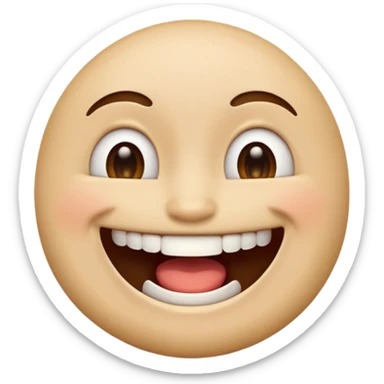 Make emoji who look like he has full mouth  sticker
