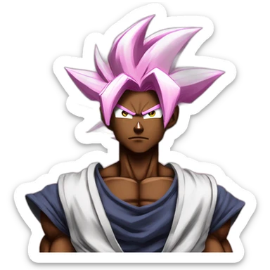 Black goku en super sayen rosé sticker