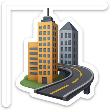 

Сделай детализированное емодзи - небоскребы а рядом дорога-мост, 
Без фона, на пнг прозначном фоне sticker