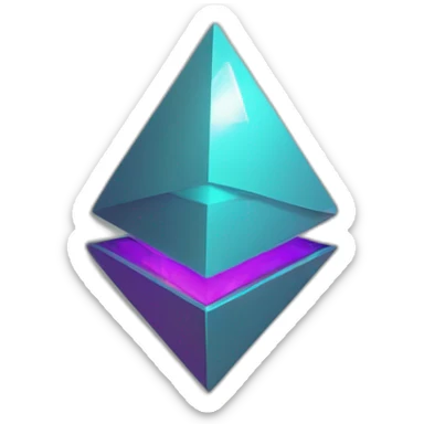 Ethereum coin, vector, stiker, RGB color sticker