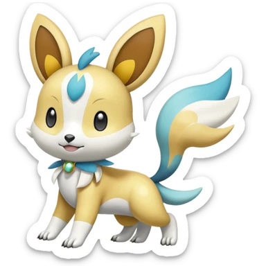 Emolga-Pachirisu-Oshawott-Buizel-Meloetta-Pokémon-Fakémon-fusion, full body sticker