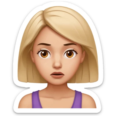 
a woman posing like, "Why?" sticker