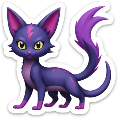 Sneasel-Purrloin-Fakémon-hybrid-creature (full body)  sticker