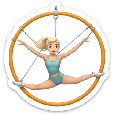 aerial hoop aerialist no colour  sticker