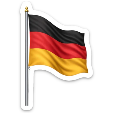 German flag on flagpole sticker
