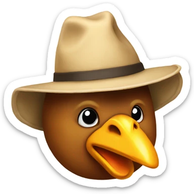 Chiken with hat  sticker