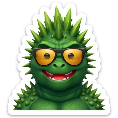Godzilla wearing sunglasses sticker