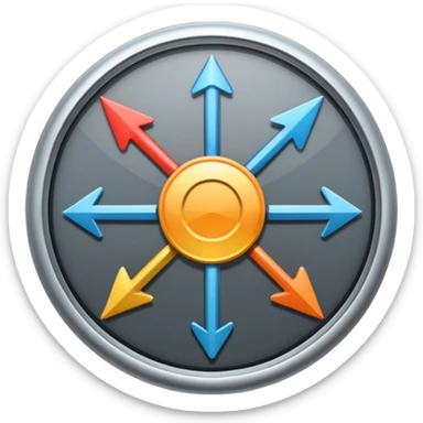mac os icon rotation retro, gray 80s, arrows, direction circle sticker