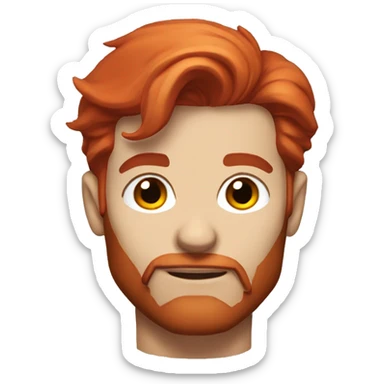 Superman with red hair and scruffy beard sticker