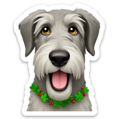  Christmas irish wolfhound dog sticker