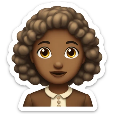 vintage brown cosette sticker
