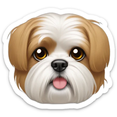 maltese-Shih Tzu with uppy ears sticker
