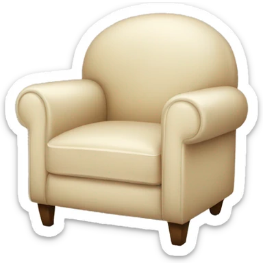 Cream colored chair sticker
