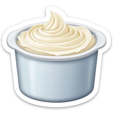 a tub of cream cheese, simple, clear sticker