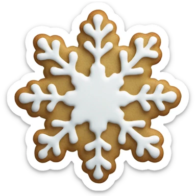 Christmas cookie snowflake shape  sticker