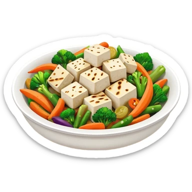 tofu and vegetable stir fry sticker
