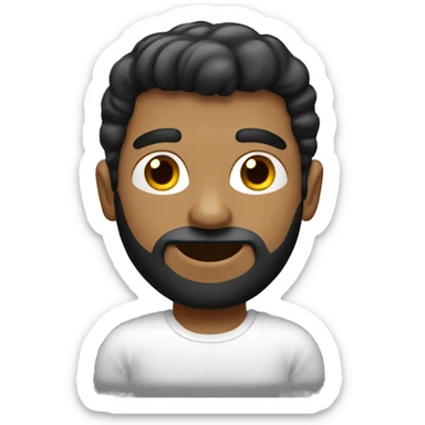 hombre blanco con cabello negro peinado de lado sticker