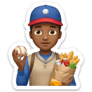 Street Food Shopper black man  sticker