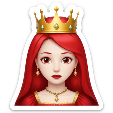 red queen in alice wonderland sticker