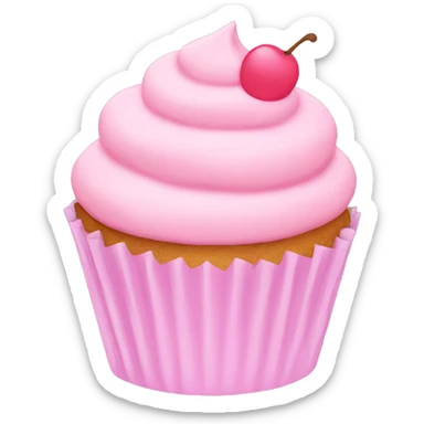 pastel pink cupcake sticker