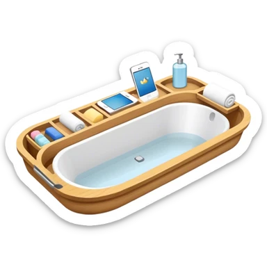 Bathtub caddy sticker