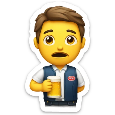 a person that doesnt like beer sticker