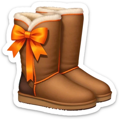 Uggs with orange bows sticker