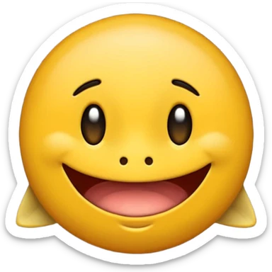 Emoji Sigma con mewing,una mandíbula muy marcada y con una ceja levantada y la otra abajo sticker